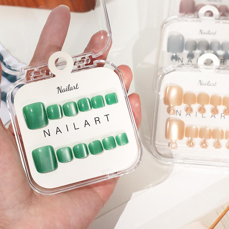Nail Art Extension Cat Eye - 1 Caja de Uñas Postizas Francesas