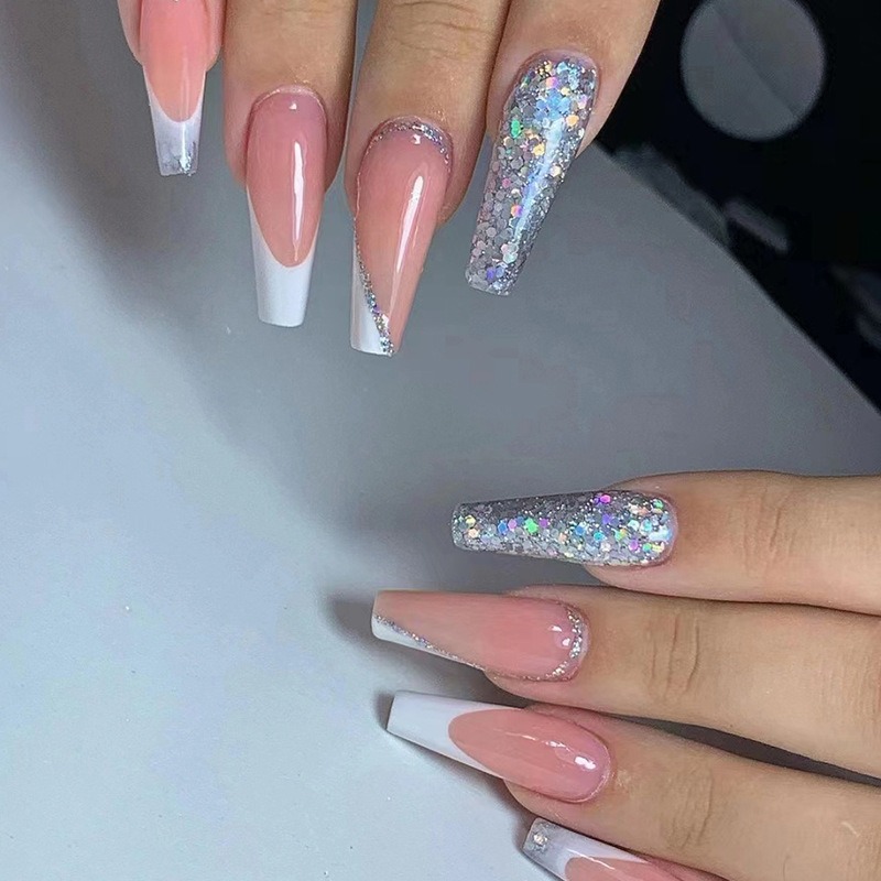 Nail Art Simple - 24 unids/set Kits de uñas postizas