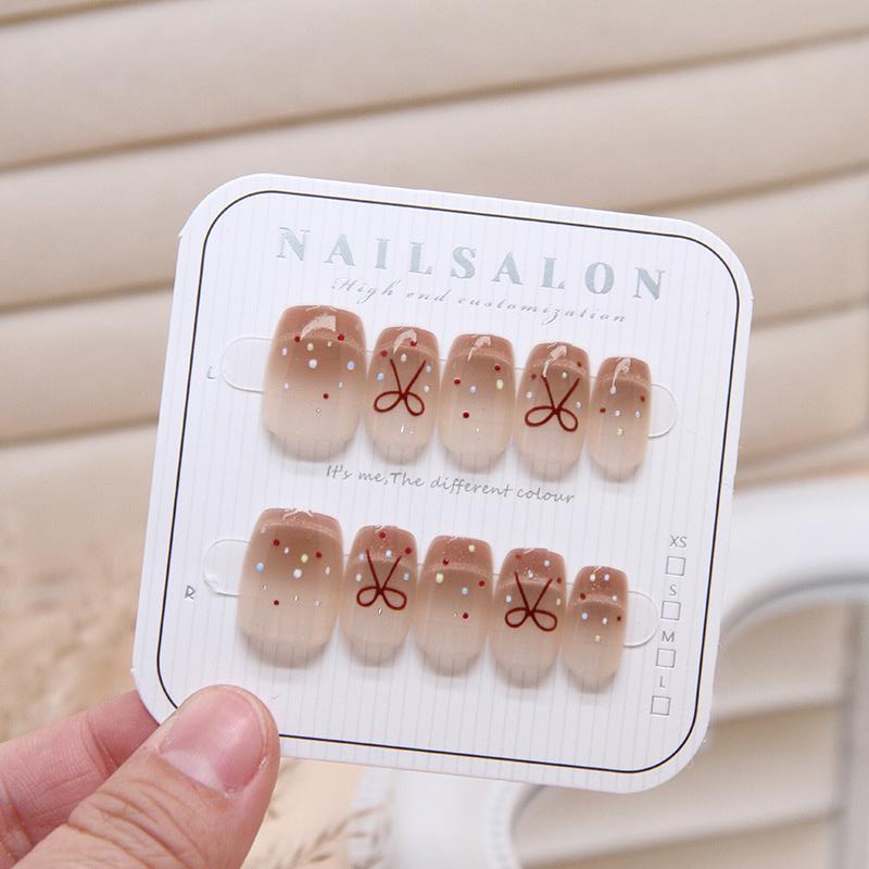 Nail Art Simple - 10 unids/set de uñas postizas cortas
