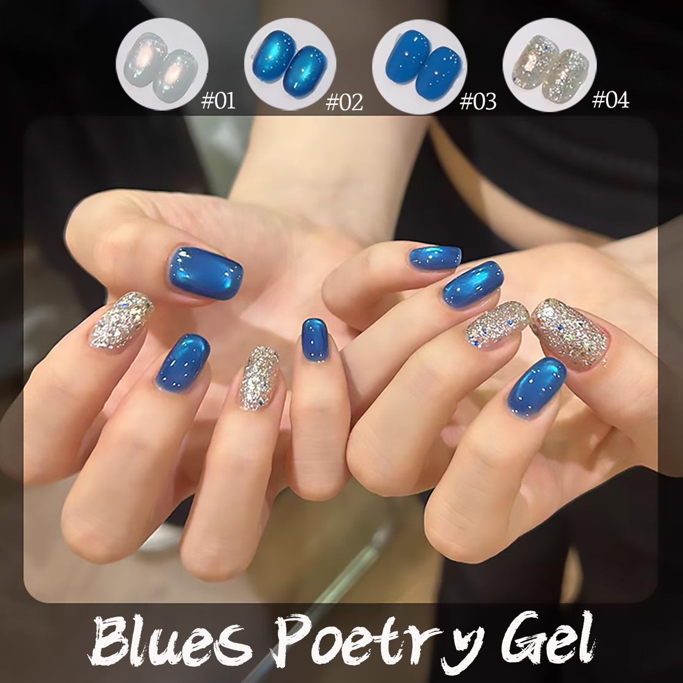 Nail Art Ice Blue - 1 unidad de esmalte de uñas