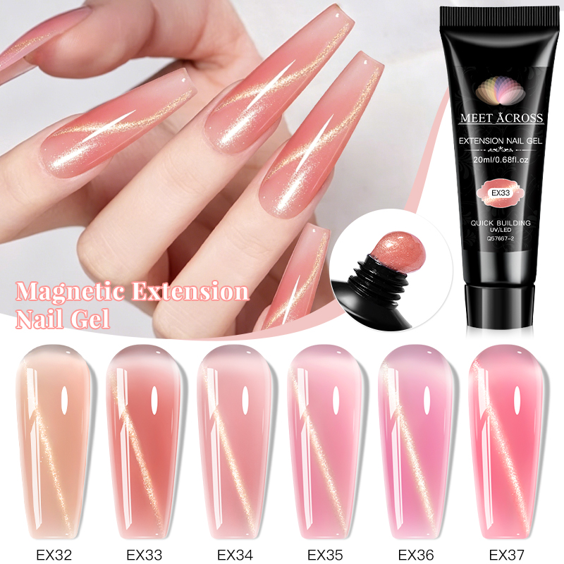 Nail Art Extension Cat Eye - Gel de extensión de uñas magnético