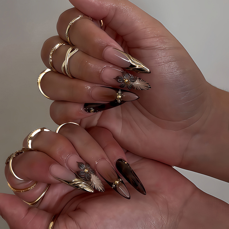 Nail Art French Nails - 24 Uñas Postizas Francesas Color Rosa