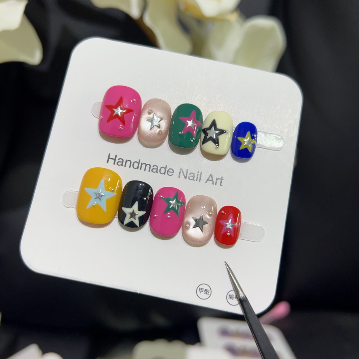 10 Uds. De ojos de gato con pu - Nail Art Y2K reseña y precio