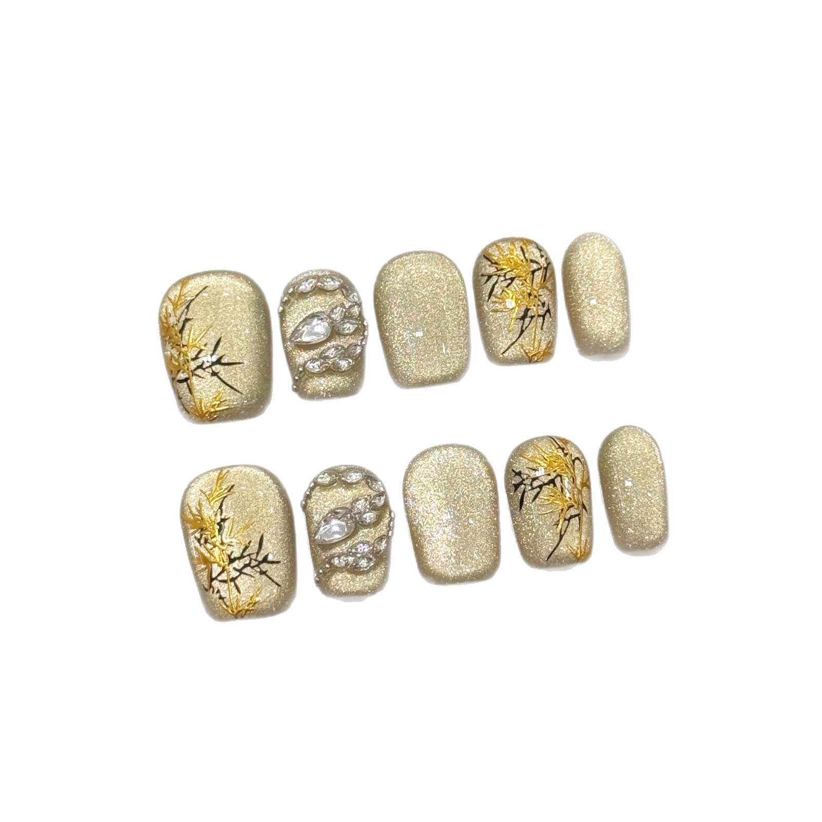 10 Uds nuevo estilo chino hech - Nail Art Glitter reseña y precio