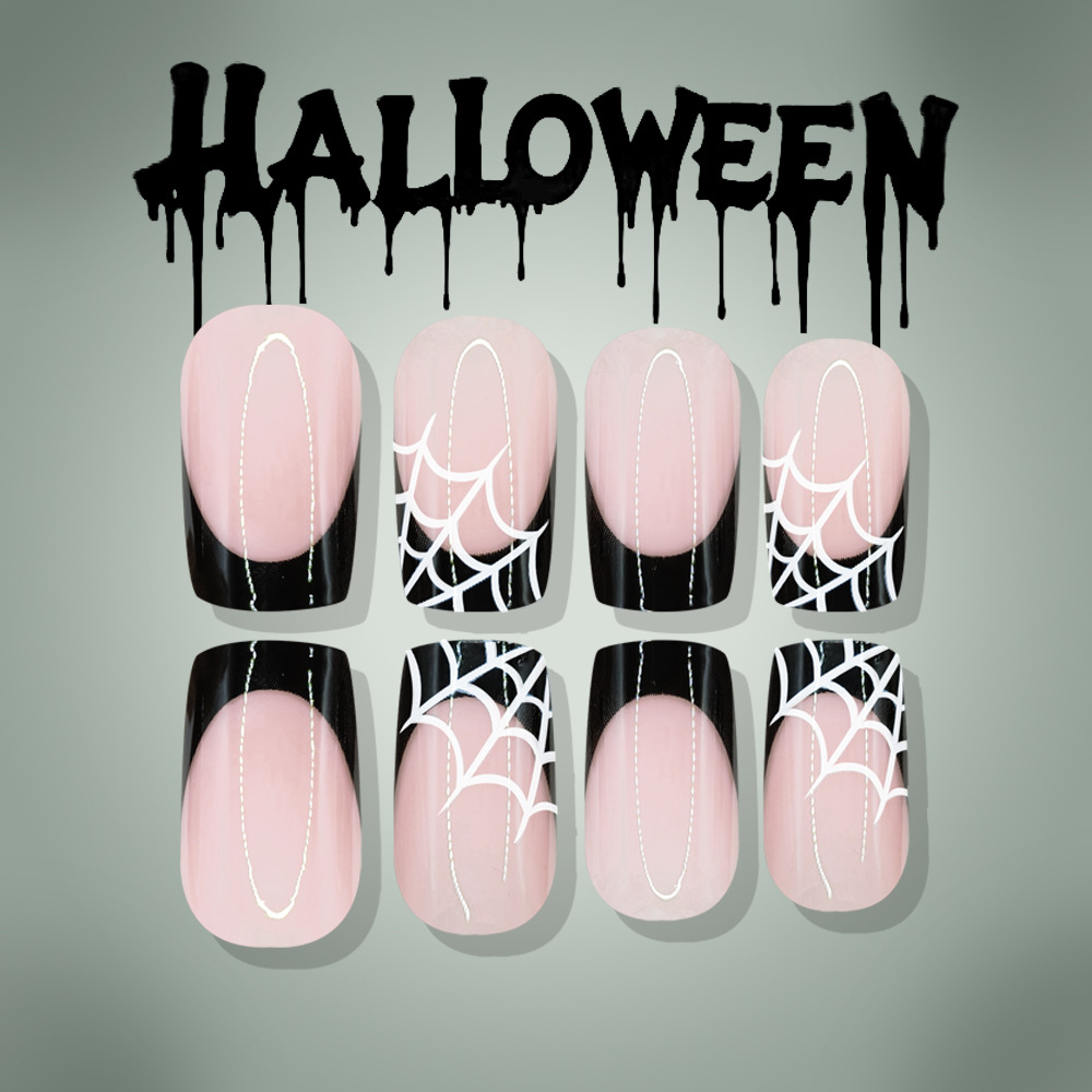 24 Uñas Postizas de Halloween, - Nail Art Y2K reseña y precio