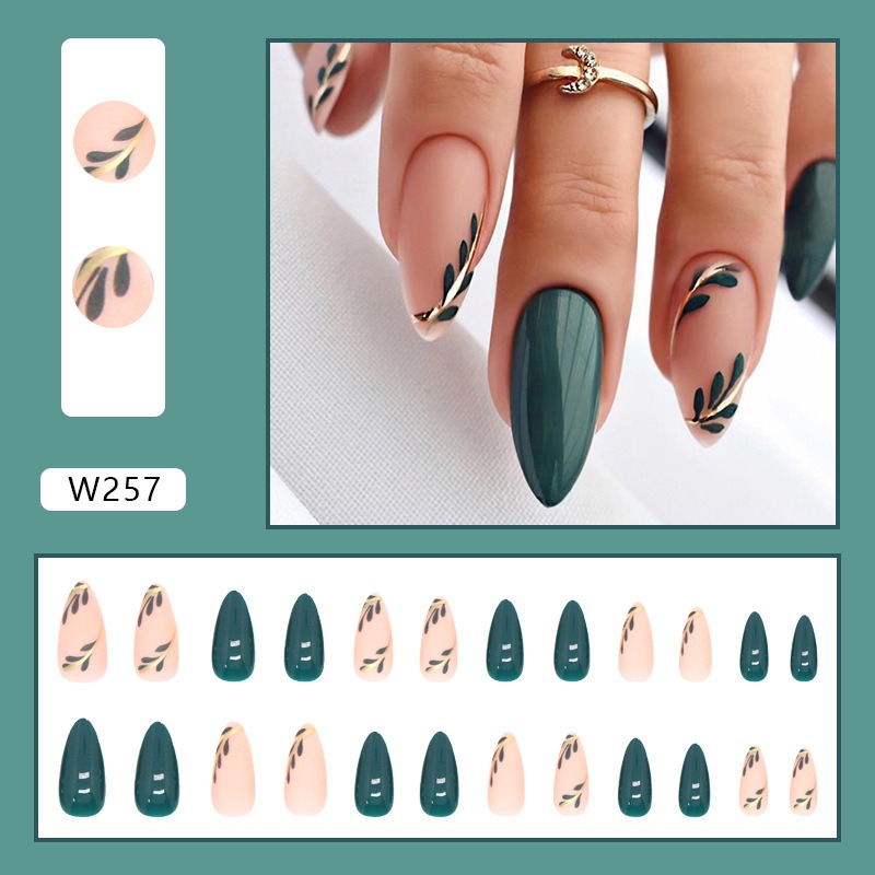 24 unid/set de uñas postizas d - Nail Art Simple reseña y precio