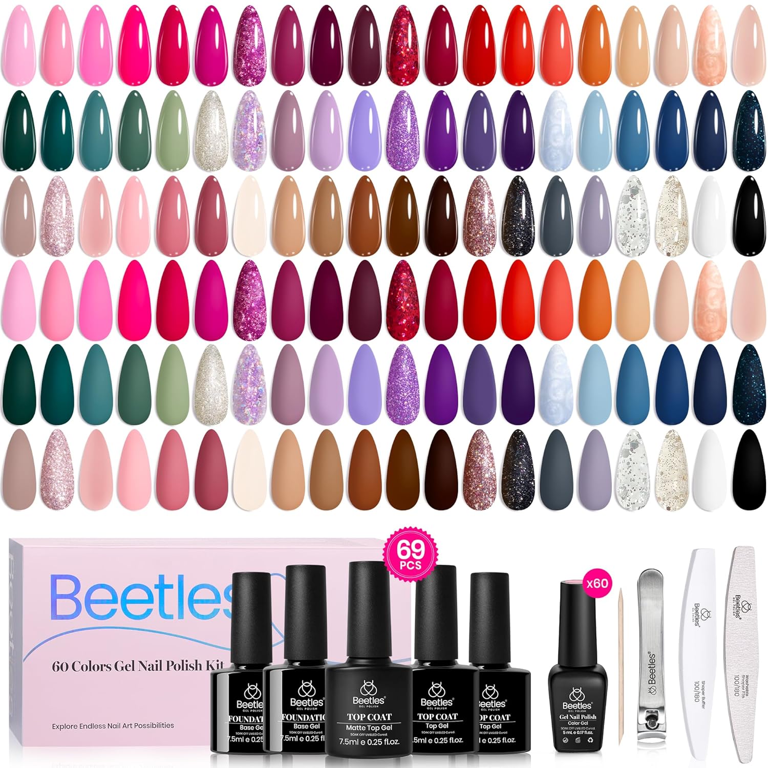 Set de Esmalte de Uñas en Gel  - Nail Art Burgundy reseña y precio
