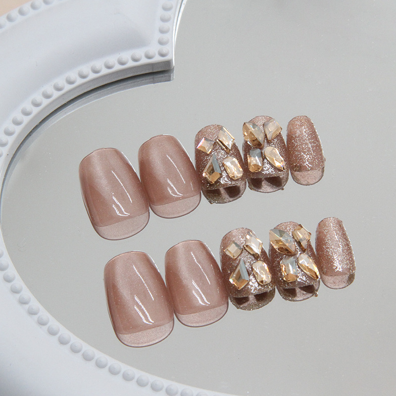24 Uñas Postizas Hechas a Mano - Nail Art Glitter reseña y precio