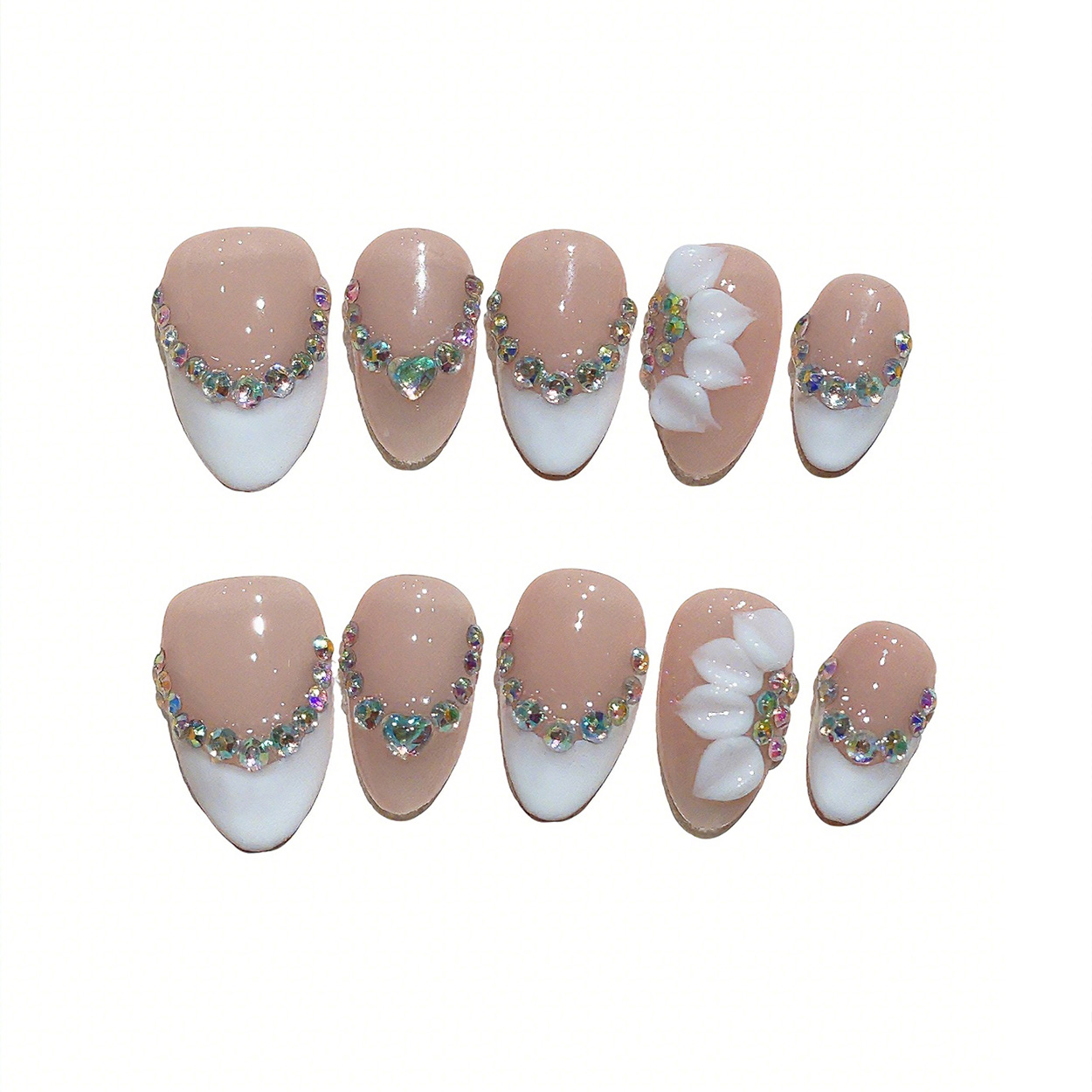 Kit de 10 Uñas Postizas Cortas - Nail Art Y2K reseña y precio