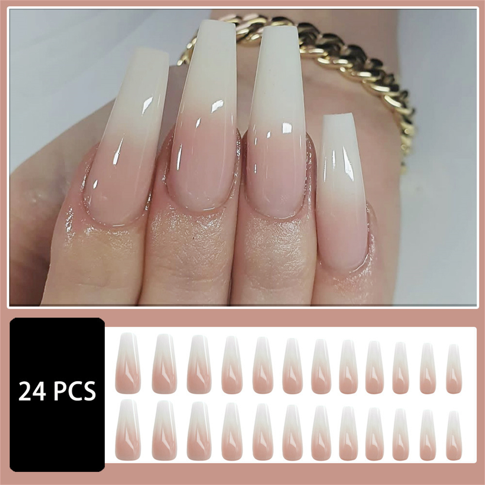 Uñas postizas largas estilo ba - Nail Art Simple reseña y precio