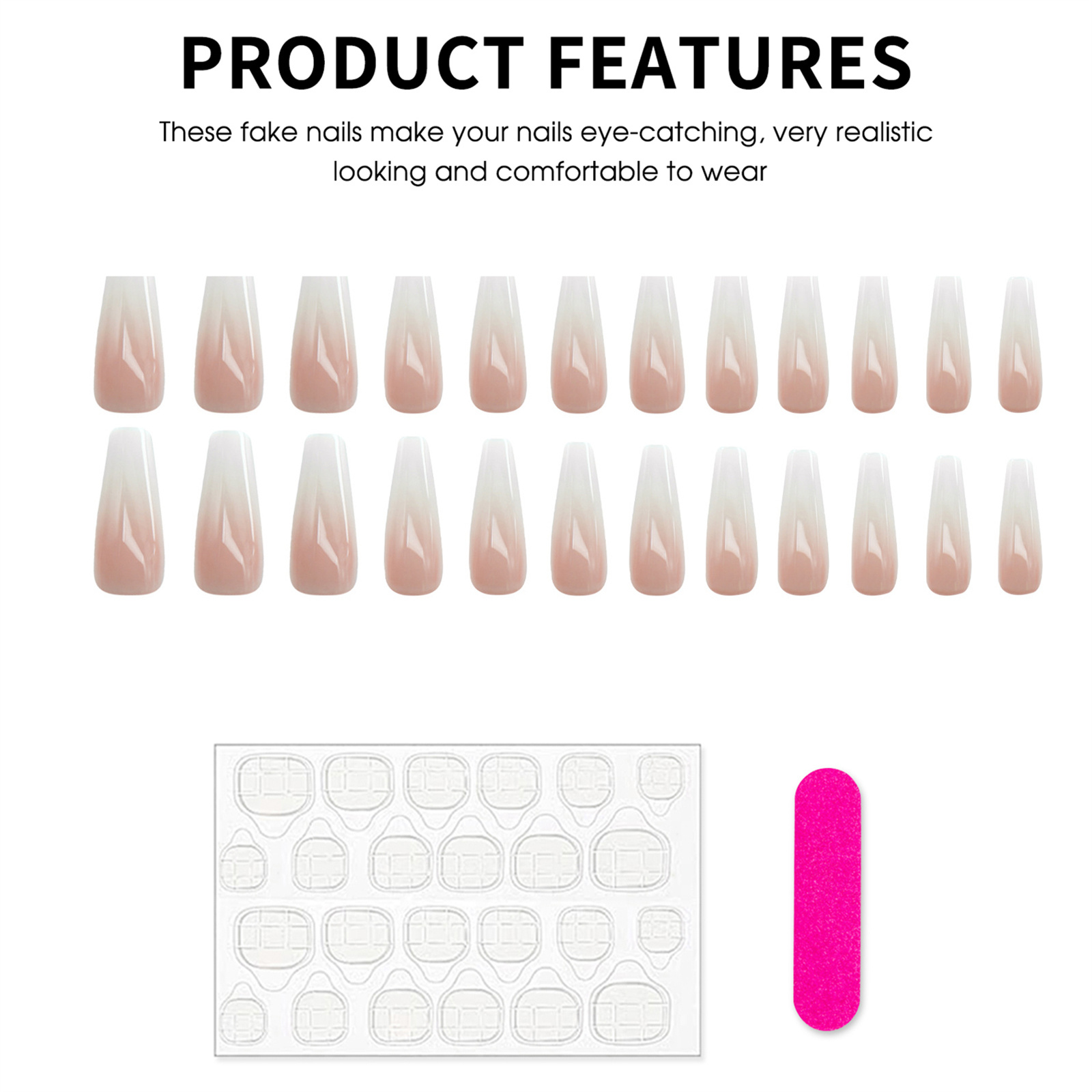 Uñas postizas largas estilo ba - Nail Art Simple reseña y precio