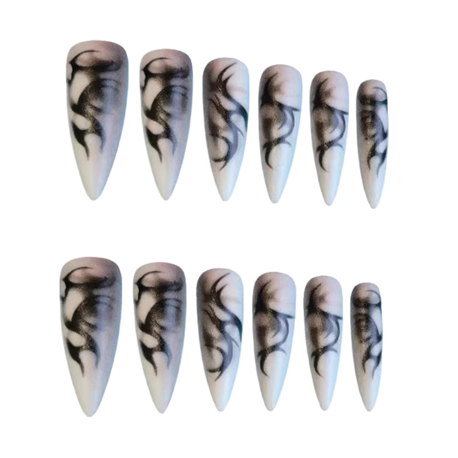 24 Uñas Postizas Largas y Punt - Nail Art Y2K reseña y precio