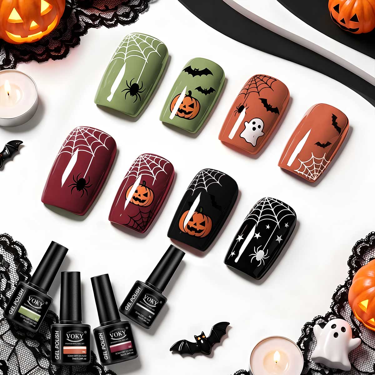 Paquete de 4 esmaltes de uñas  - Nail Art Burgundy reseña y precio