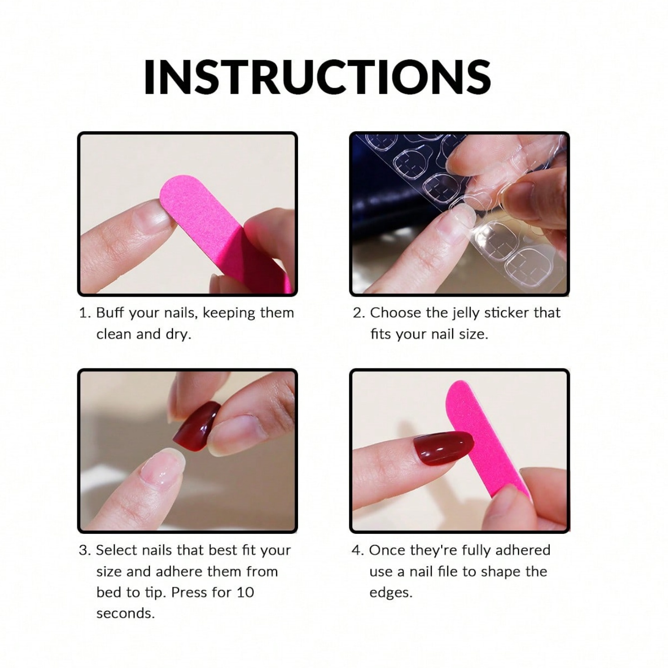 10 Piezas de Uñas Postizas Lar - Nail Art Y2K reseña y precio
