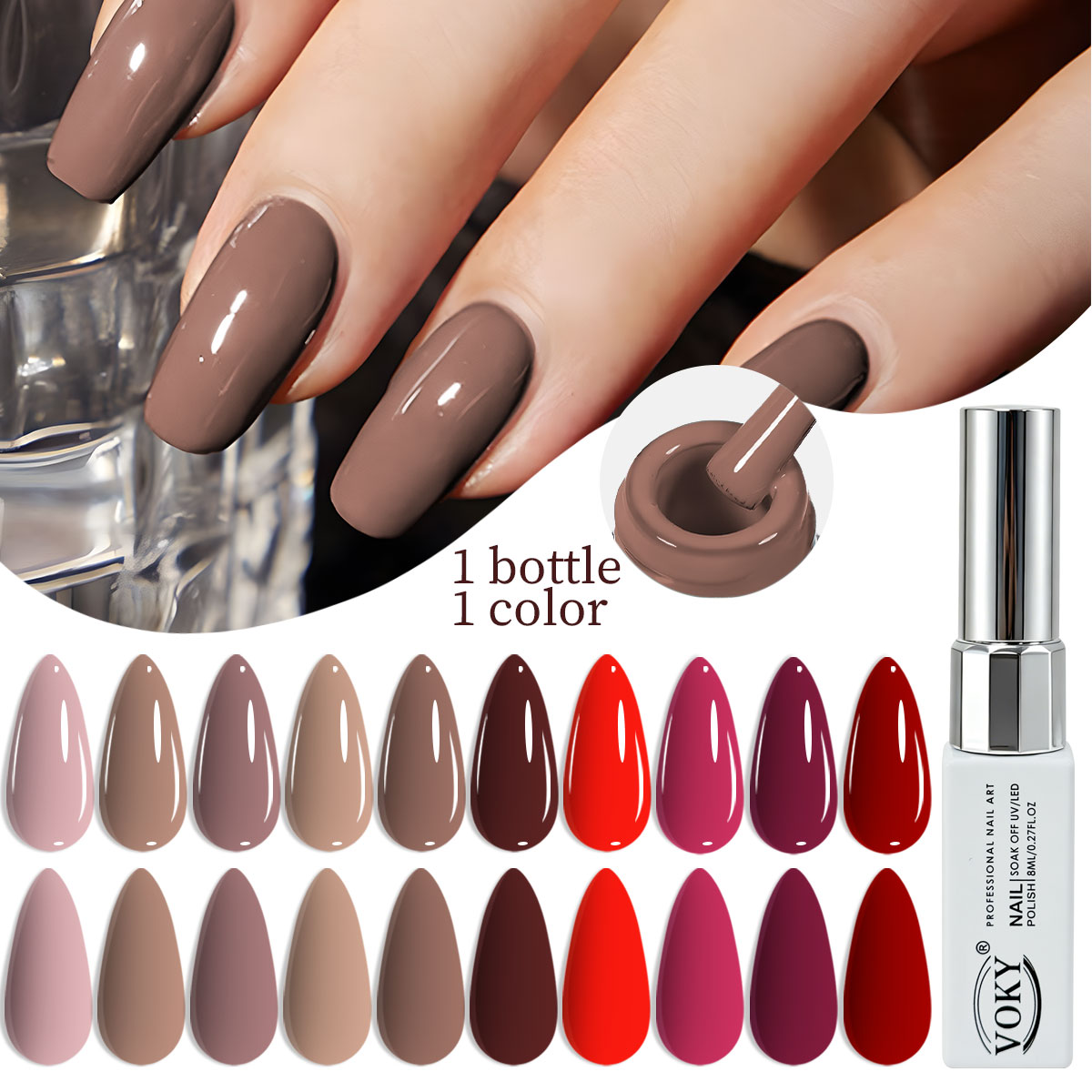 VOKY Nuevo Esmalte de Uñas en  - Nail Art Burgundy reseña y precio