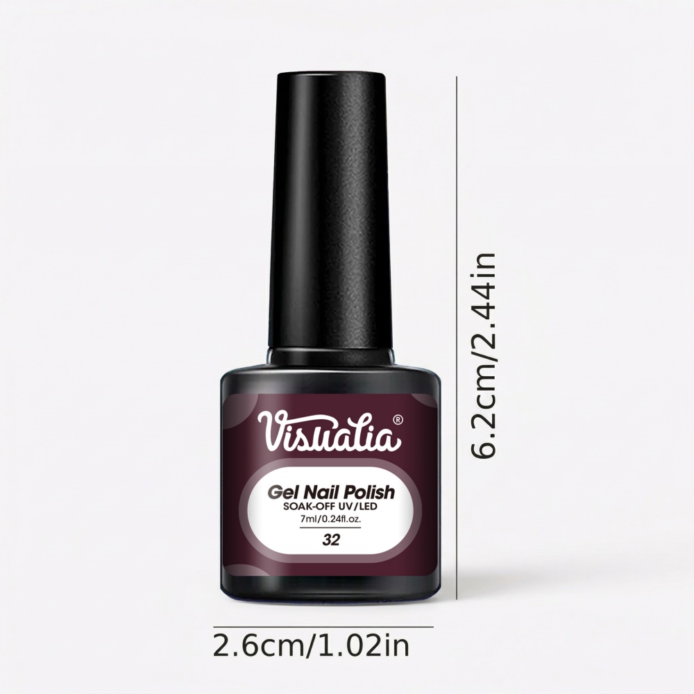 Visuatia Gel para Uñas Rojo Bo - Nail Art Burgundy reseña y precio