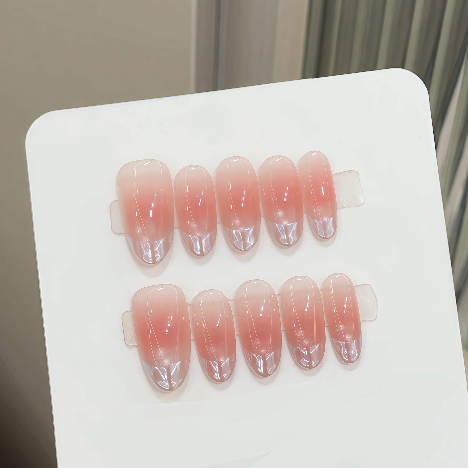 10 Uñas Postizas Ovaladas Hech - Nail Art French Nails reseña y precio