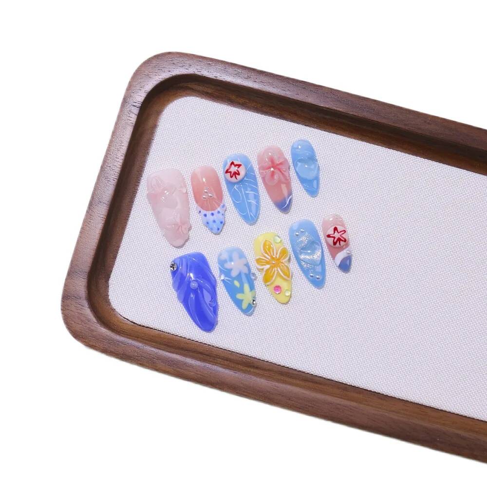 Uñas Postizas de Lujo en Forma - Nail Art Ice Blue reseña y precio