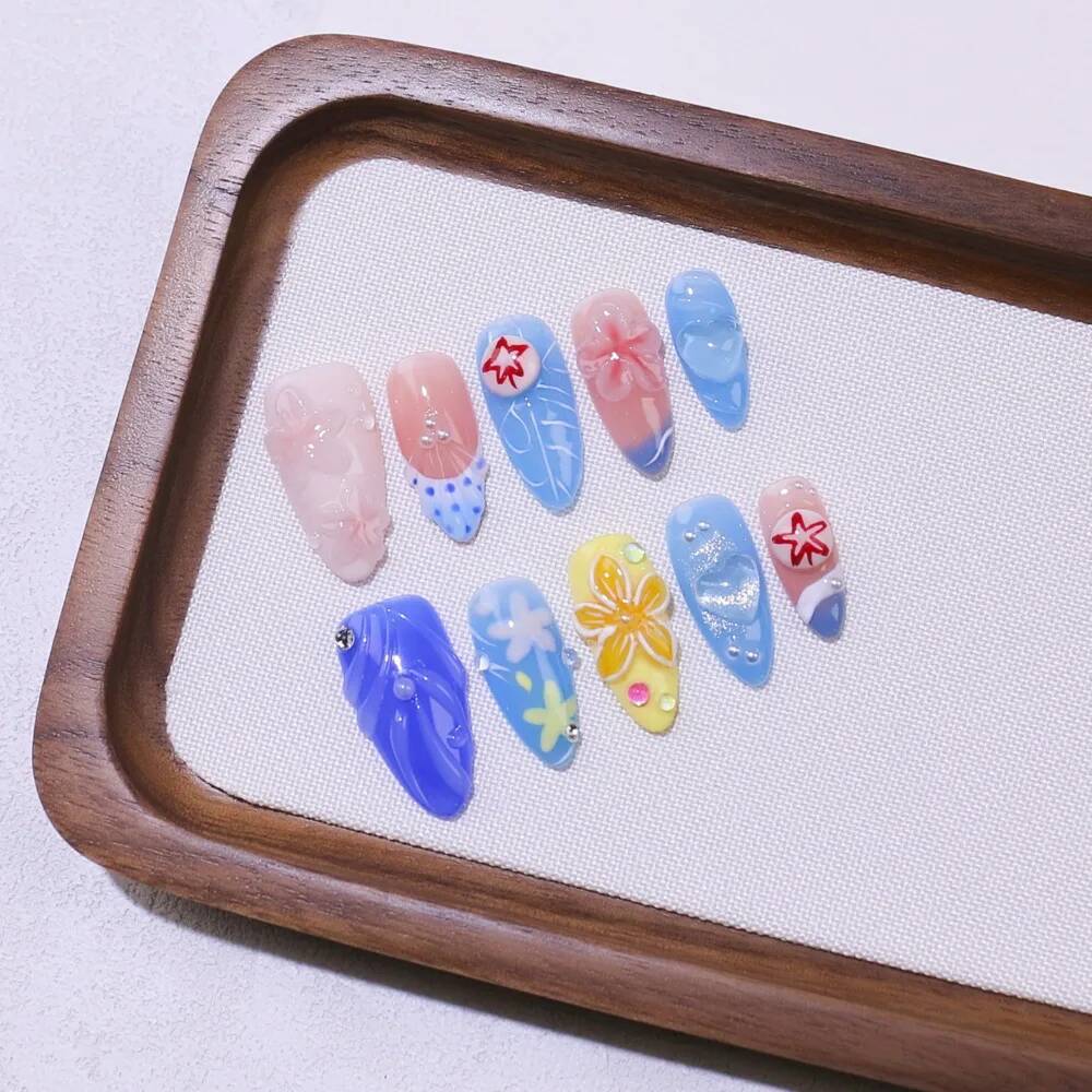 Uñas Postizas de Lujo en Forma - Nail Art Ice Blue reseña y precio