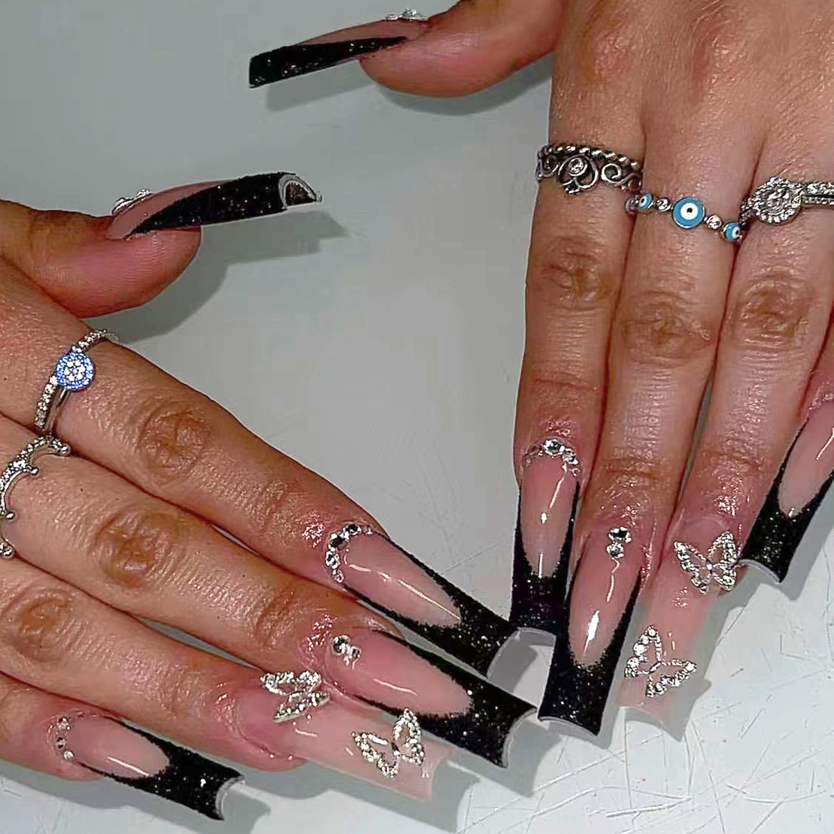 24 Uds. Conjuntos de uñas post - Nail Art French Nails reseña y precio