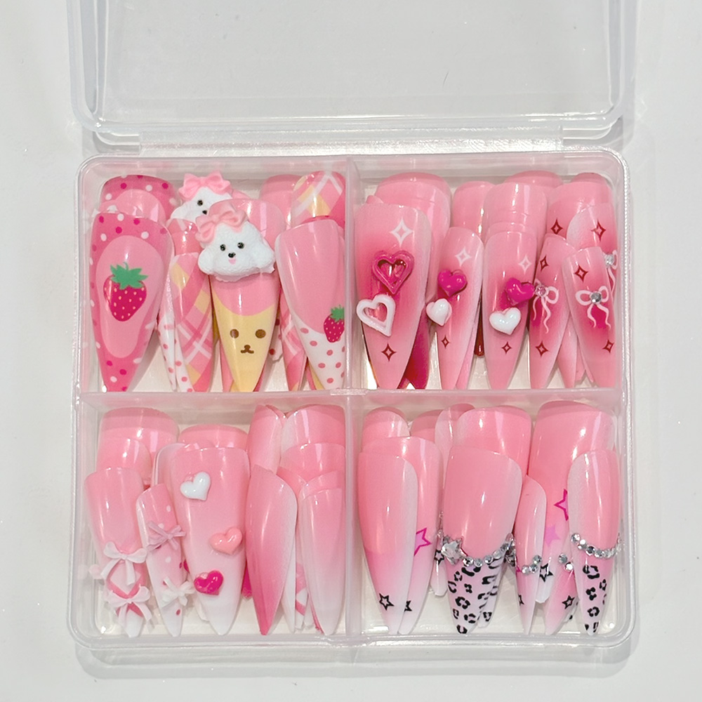96 Uñas Postizas Stiletto Larg - Nail Art Y2K reseña y precio
