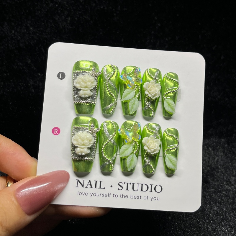 10 Uds. De uñas postizas de or - Nail Art Burgundy reseña y precio