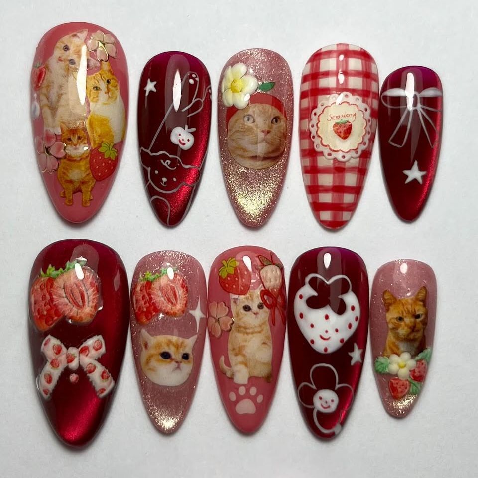 24 Uds. De uñas postizas de es - Nail Art Y2K reseña y precio