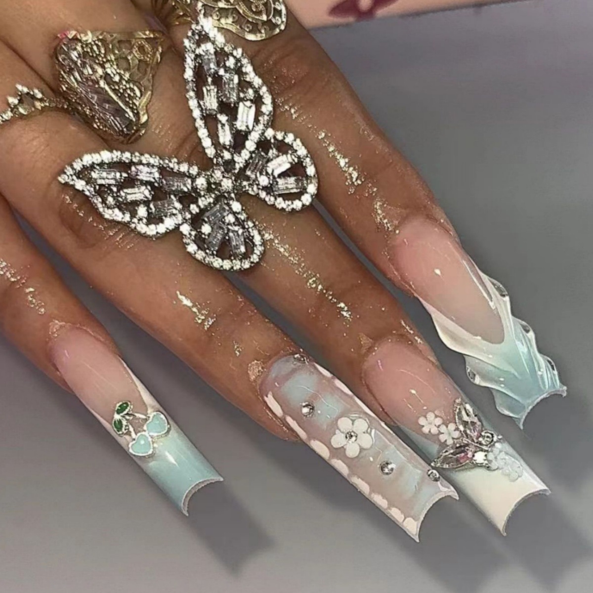 24 Uds. De uñas postizas cuadr - Nail Art French Nails reseña y precio