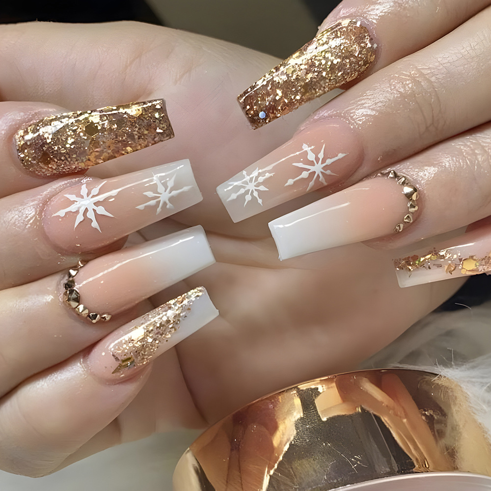 24 Uds. De uñas postizas cuadr - Nail Art French Nails reseña y precio